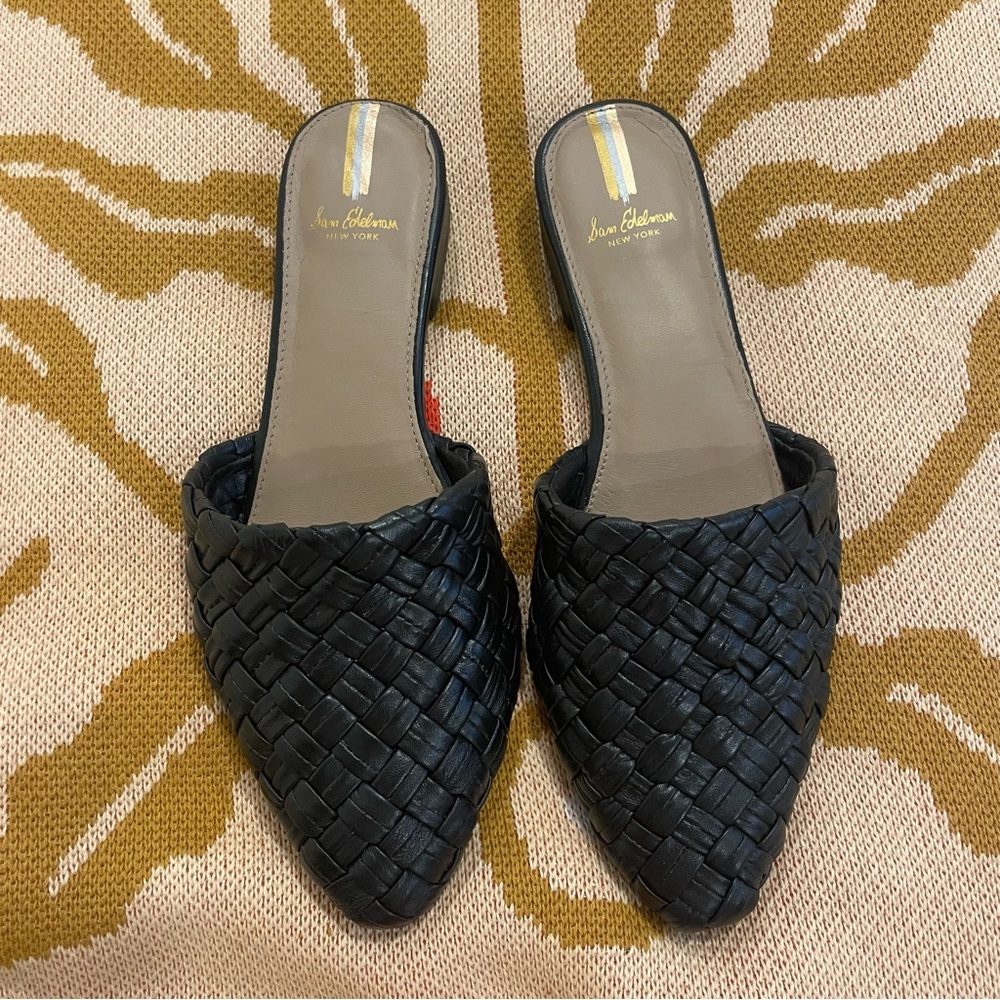 Sam Edelman Woven Leather Page Mules